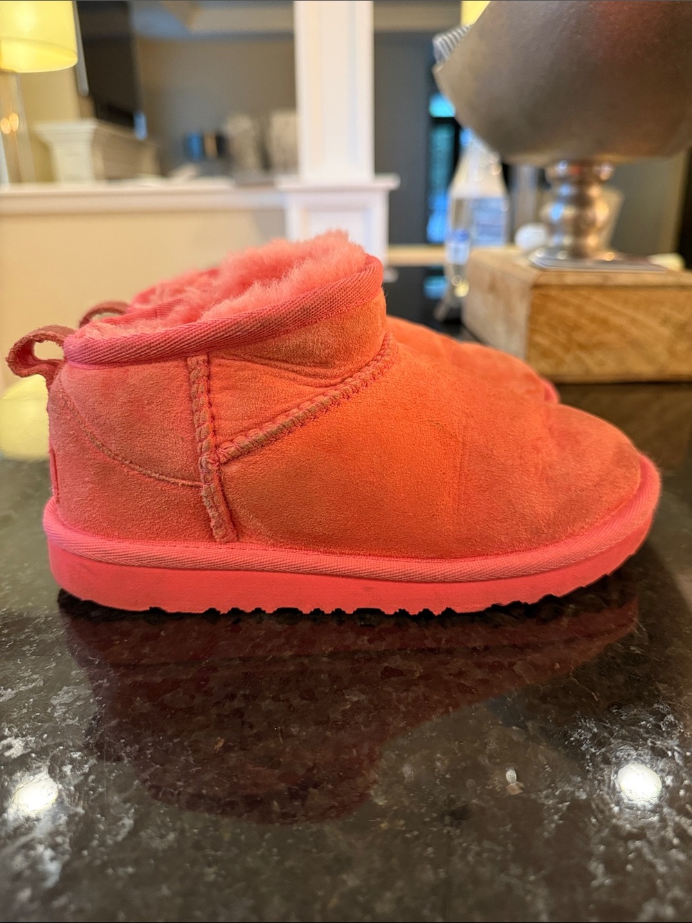 Pink Little Girl UGG Boots - Size 13, Good Condition